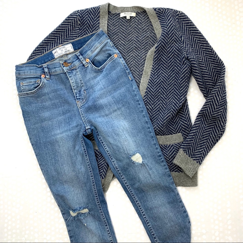 Free people Great Heights Frayed Skinny Jeans - Picture 4 of 15